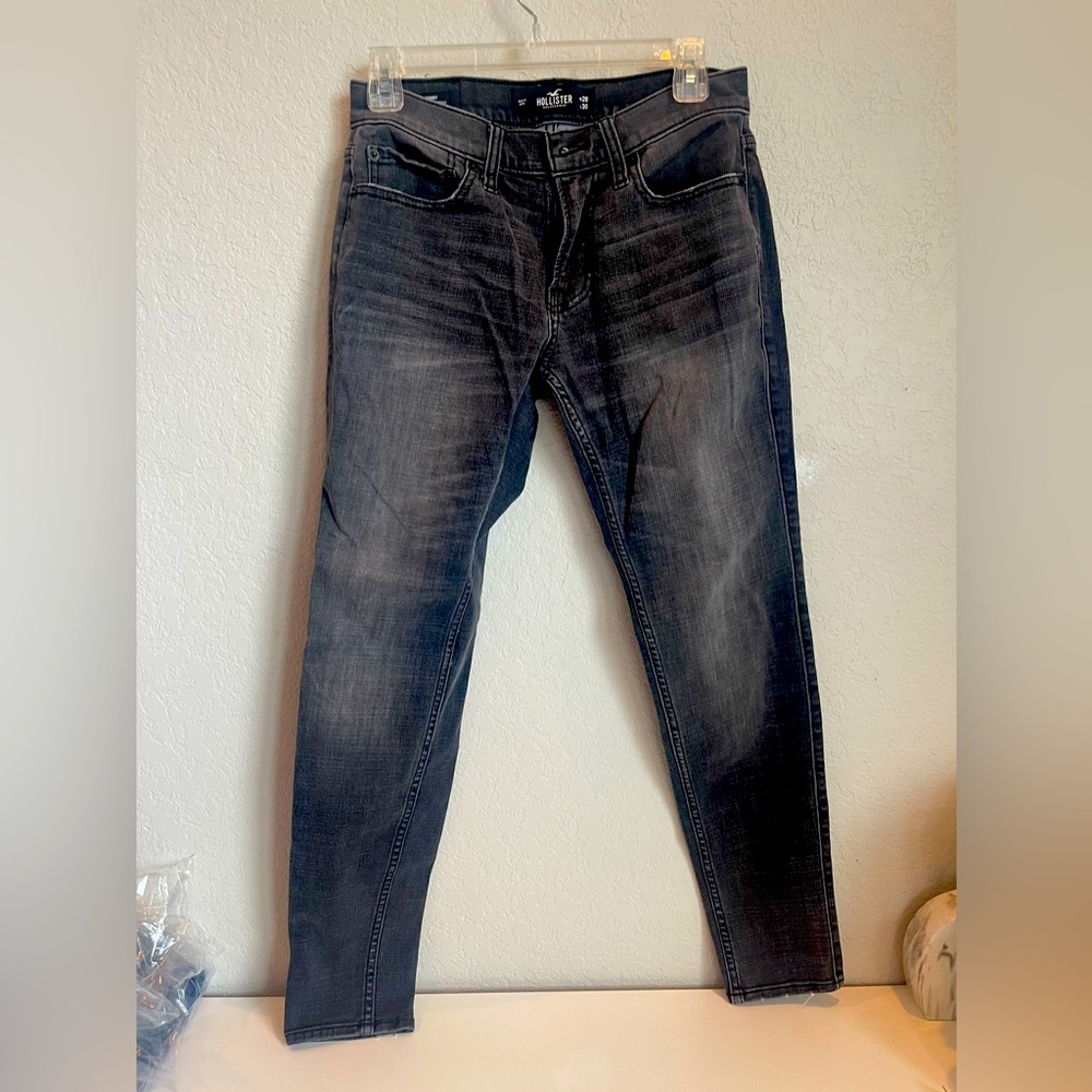 HOLLISTER jeans 28 x 30 Black Denim Skinny